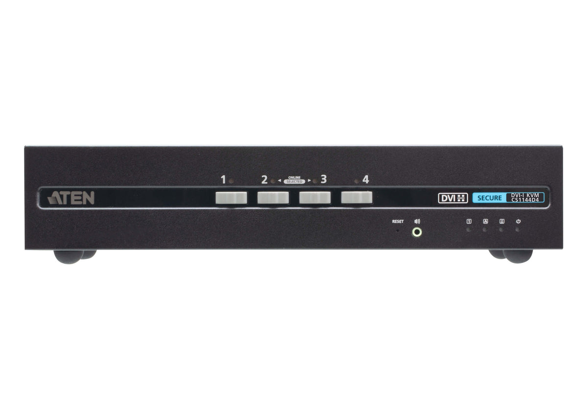 Switch Kvm De Seguridad Avanzada Dvi Dual Display Usb De 4 Puertos (Compatible Con Psd Pp V4.0) Nuevo