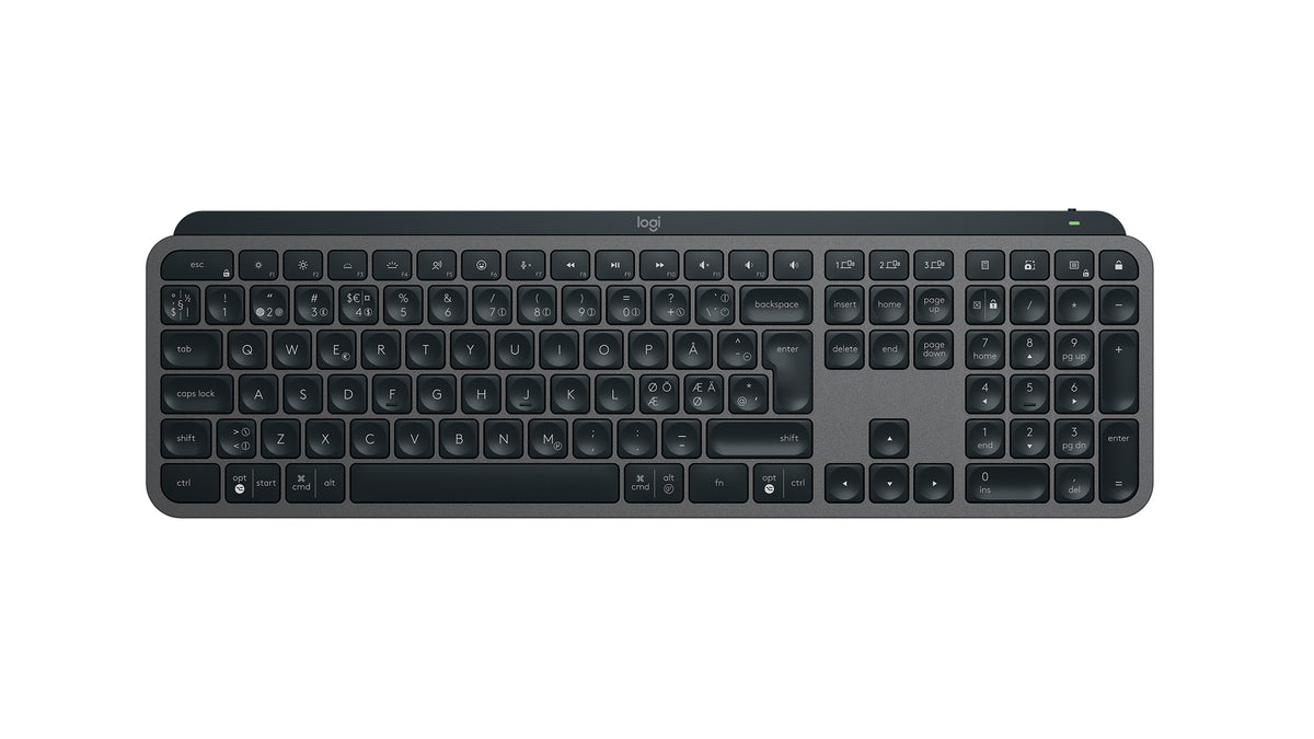 Teclado Danés, Finlandés, Noruego, Sueco Logitech Mx Keys S Rf Wireless + Bluetooth Qwerty Grafito