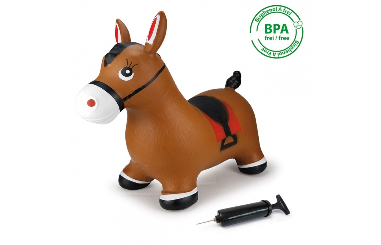 Caballo Saltarín Con Bomba De Aire Marrón Jamara
