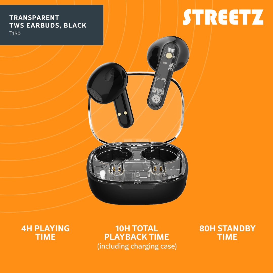 Streetz Bt Tws In-Ear KopfhRer Transparent Schwarz