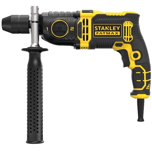 Stanley Fmeh1100k-Qs 1100w 2-Gear Percussion Hammer Drill With Kitbox, Black