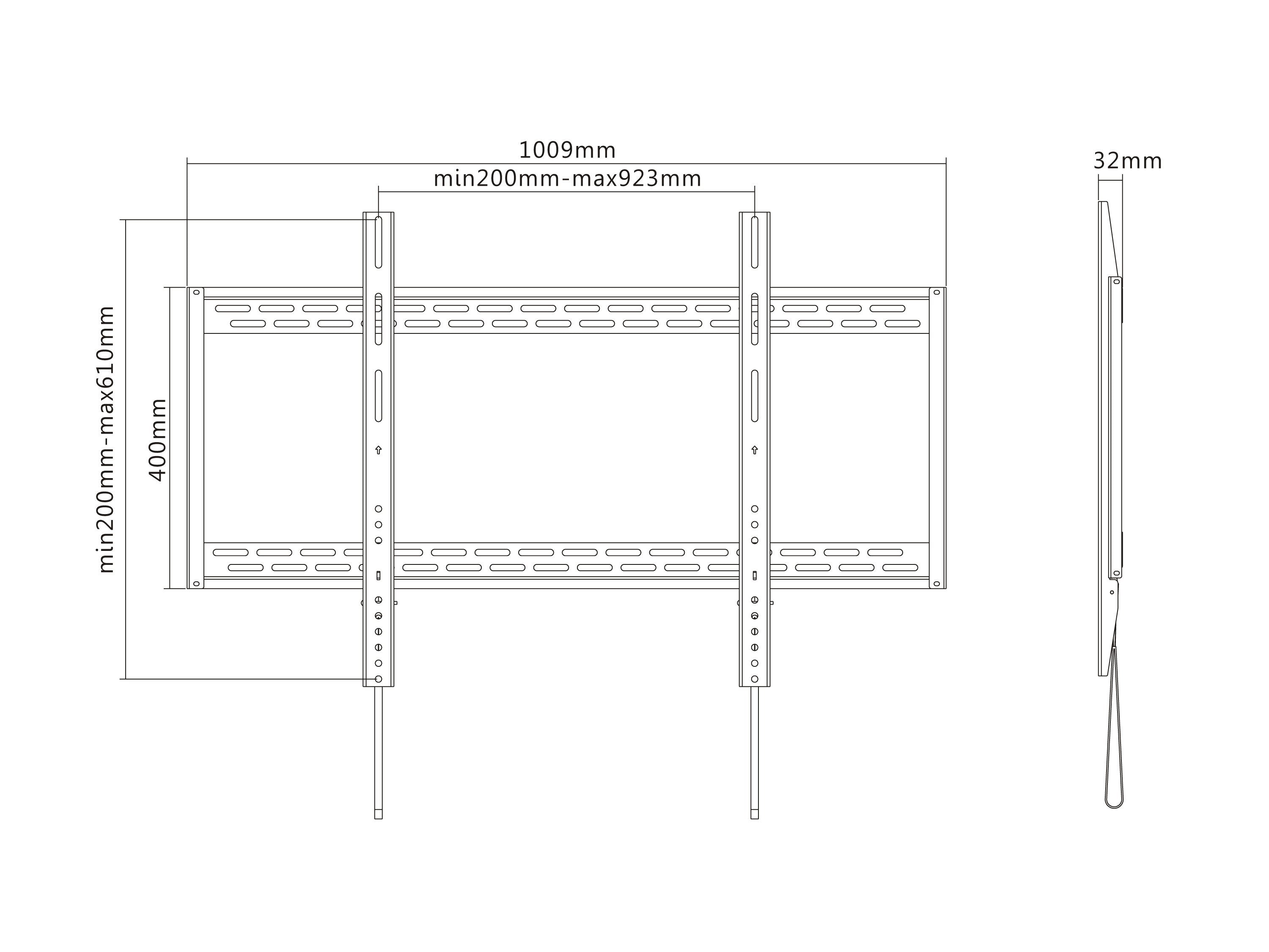 Equip Soporte Tv Curva 60"- 100" Vesa 900x600 Max 100kg