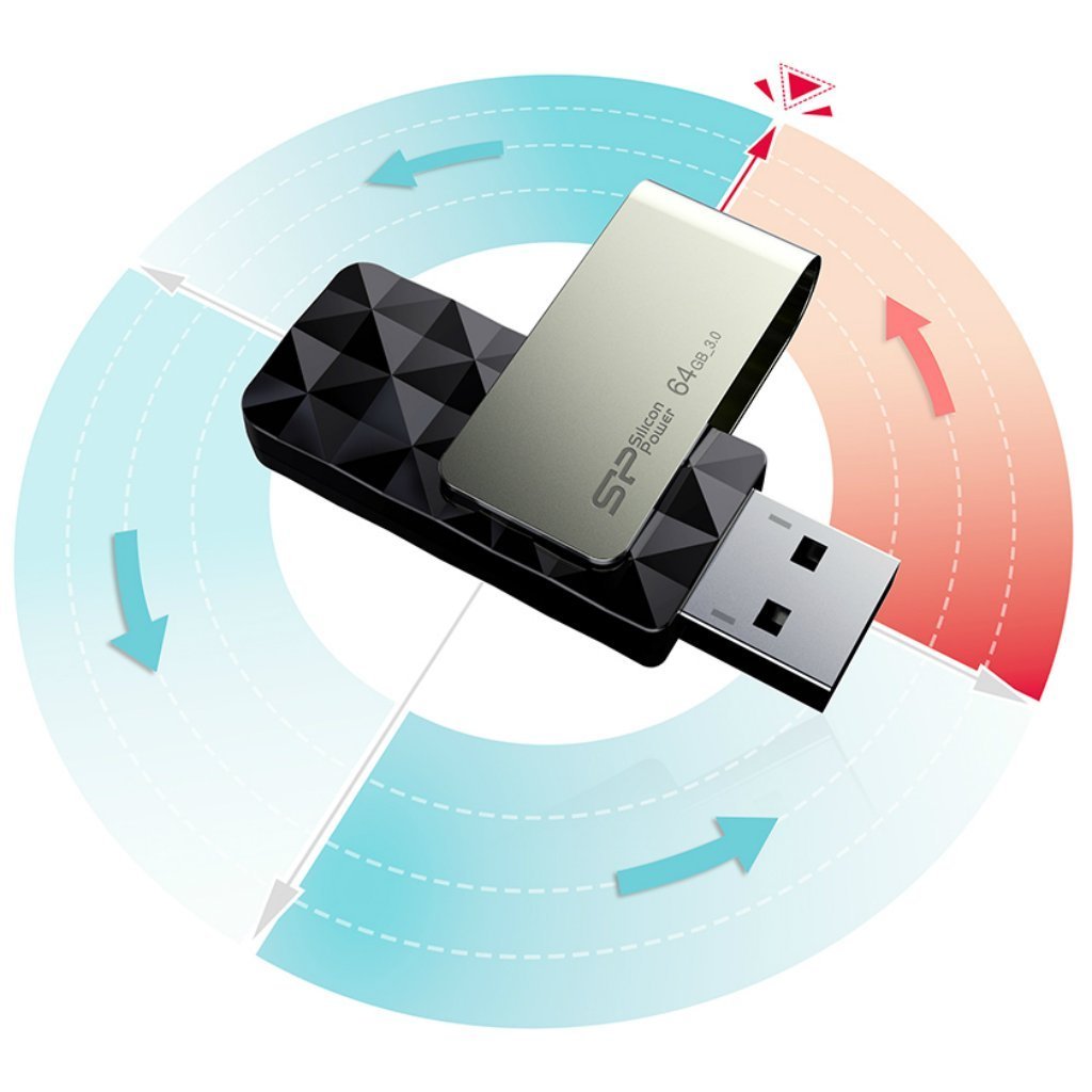 Pendrive Silicon Power Blaze B30 Usb 3.1 64gb Negro