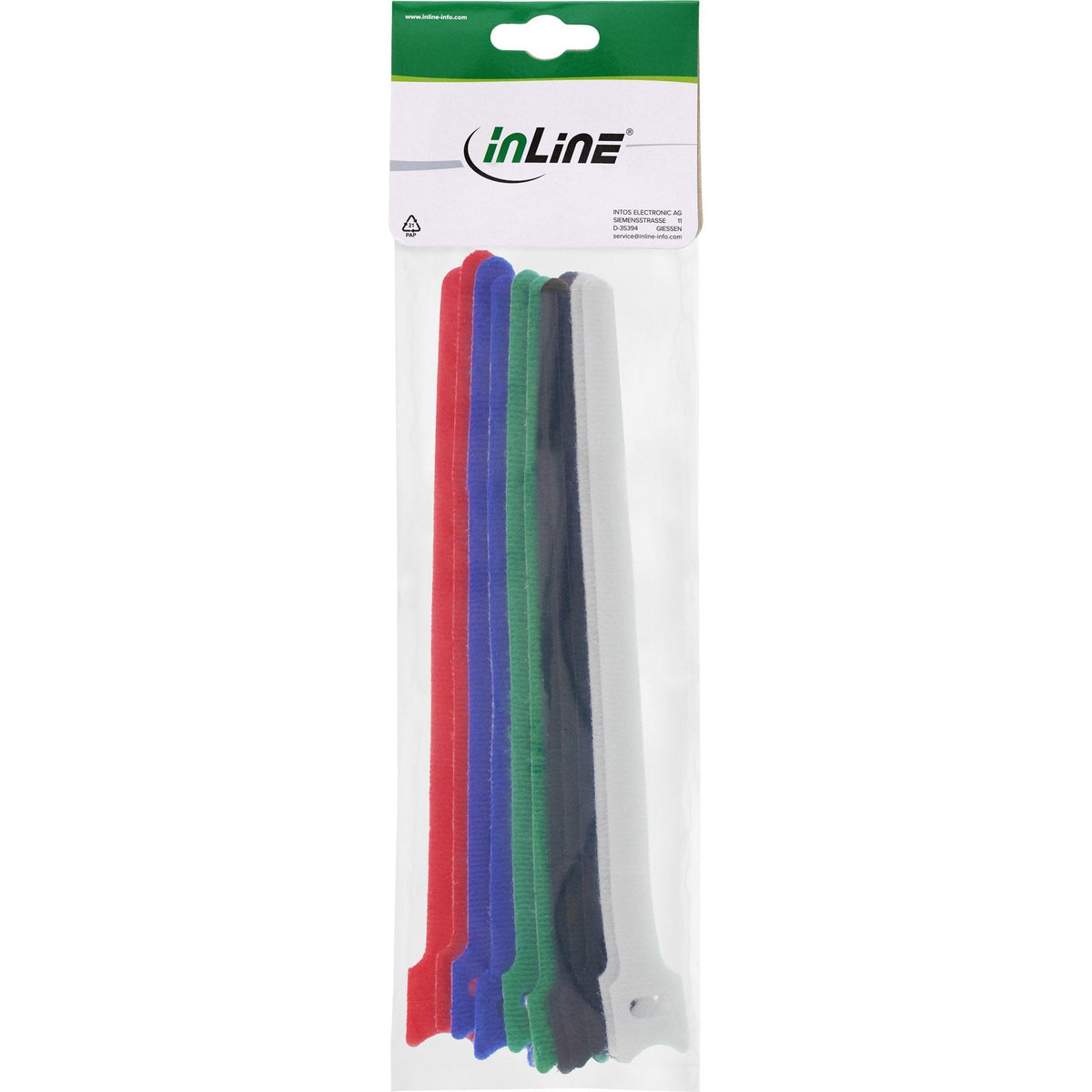 Inline Correas Cierre De Velcro 12x330mm 10 Uds. 5 Colores