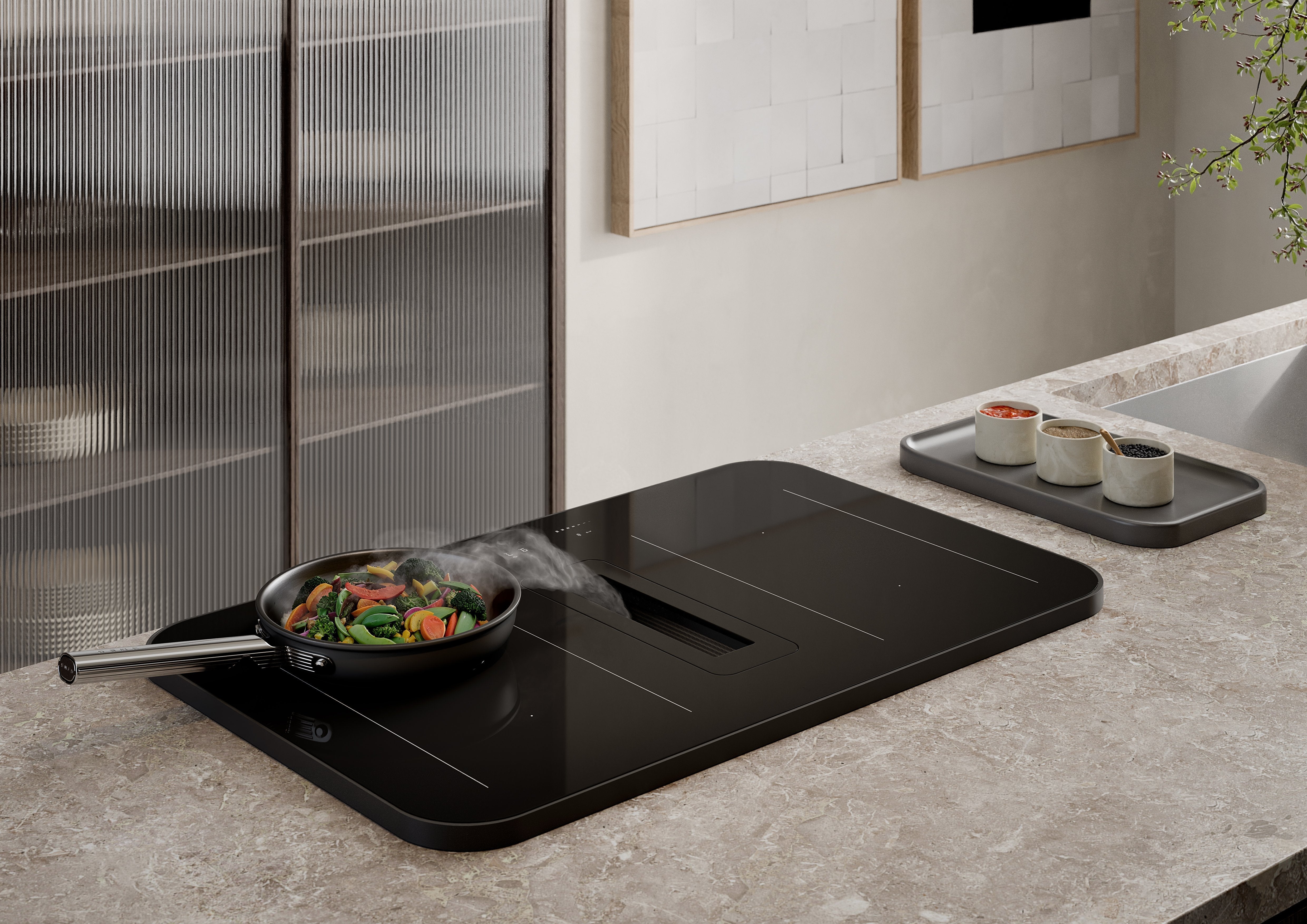 Smeg Fpf2002blm Bratpfanne, 20 Cm, Keramik, Edelstahlgriff, Mattschwarz