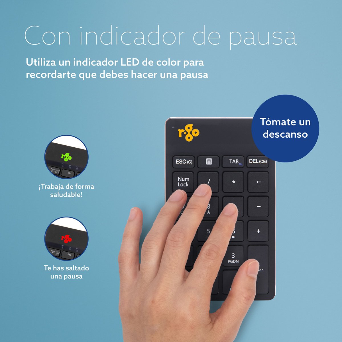 EAN 8719274491569 - R-Go Tools RGOCONMWLBL teclado numérico Universal imagen 5