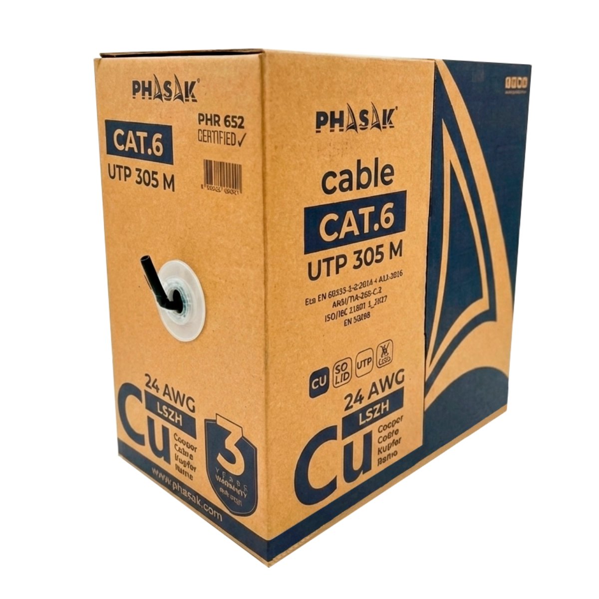 EAN 5605922000401 - Phasak PHR 652 cable de red Gris Cat6 U/UTP (UTP) imagen 3