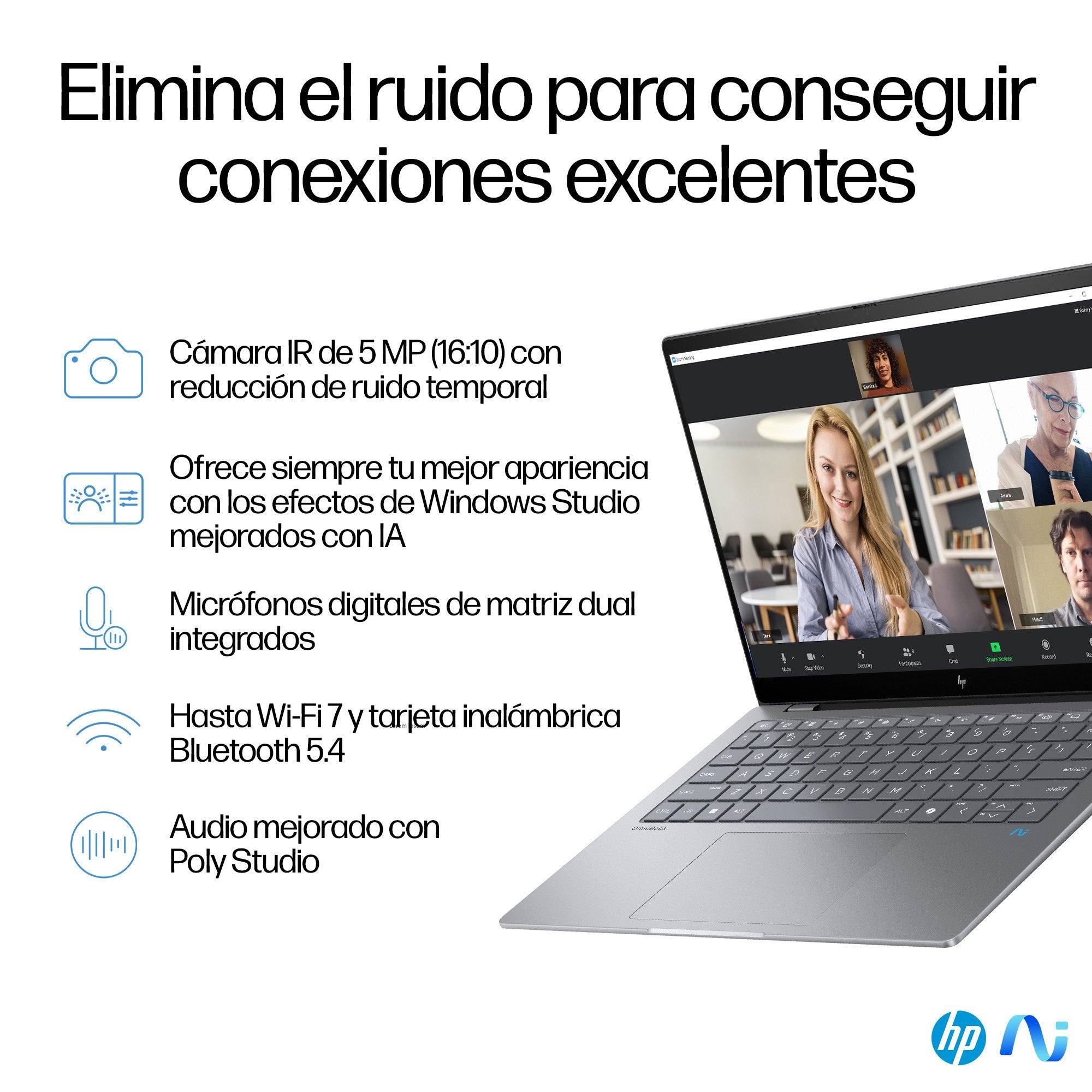 EAN 198701252245 - HP OmniBook X 14-fe0009ns Copilot+ PC Qualcomm Snapdragon X1E-78-100 Portátil 35,6 cm (14") Pantalla tácti imagen 11