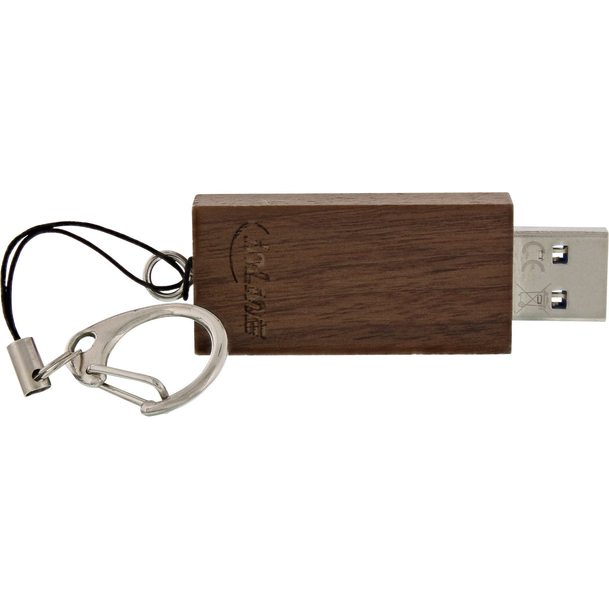 Unidad Flash Usb 3.0 Inline 8 Gb, Madera De Nogal, Con Llavero