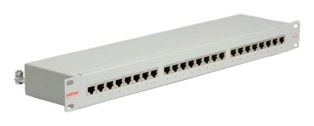 Roline 48,26cm 19zoll-Patchpanel 1 He 24 Ports Kat.5e Class D Grau