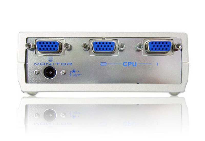 Interruptor De Monitor Electrónico Aten Vs291, 2 Vías, S-Vga, 2 Uds - 1 Monitor