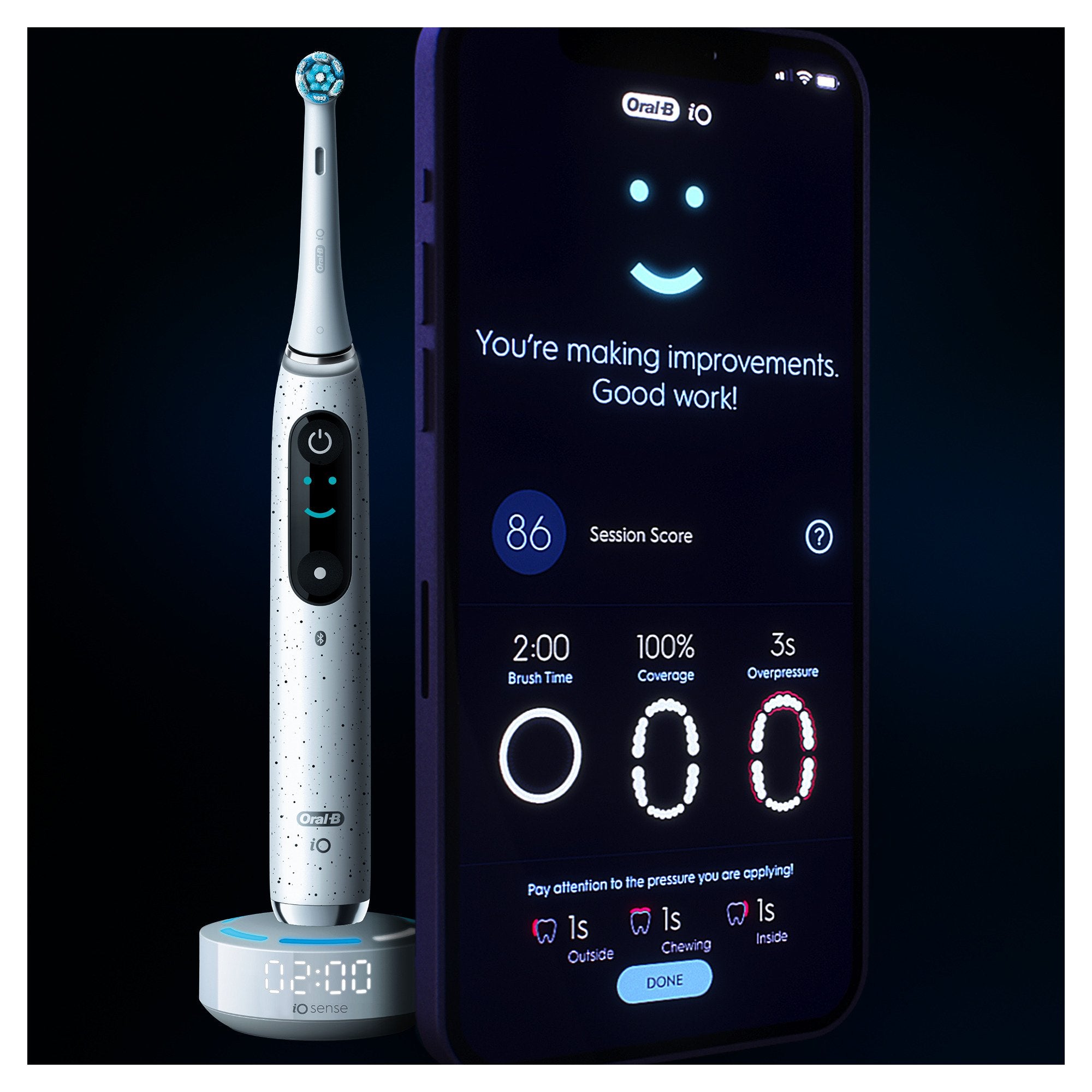 EAN 4210201434658 - Oral-B iO Series 10 Adulto Cepillo dental oscilante Blanco imagen 9