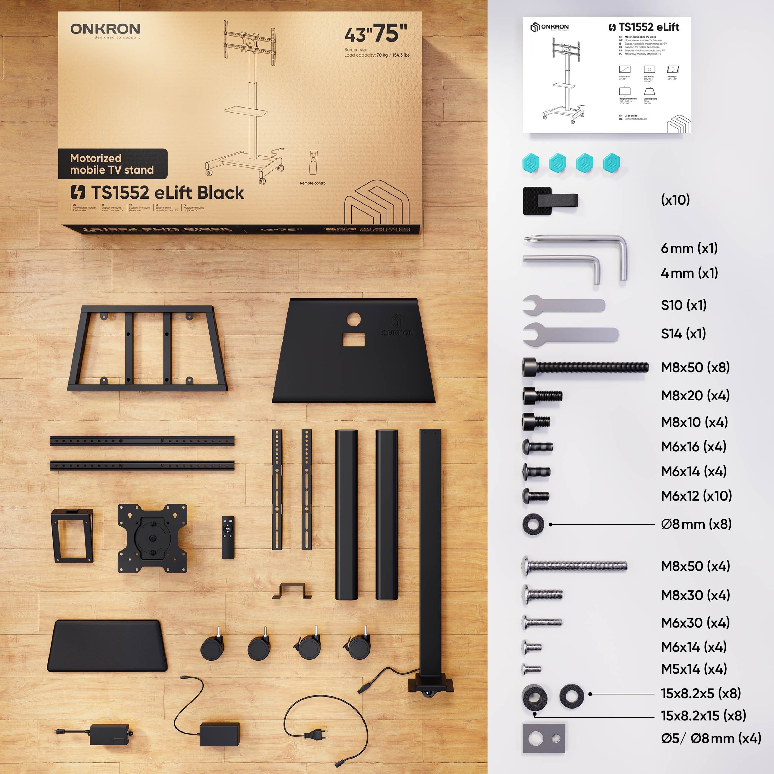 Onkron Ts1552e 190,5 Cm (75") Negro