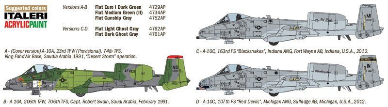 EAN 8001283013765 - Italeri A-10 A/C Thunderbolt II Maqueta de avión de ala fija Kit de montaje 1:72 imagen 3
