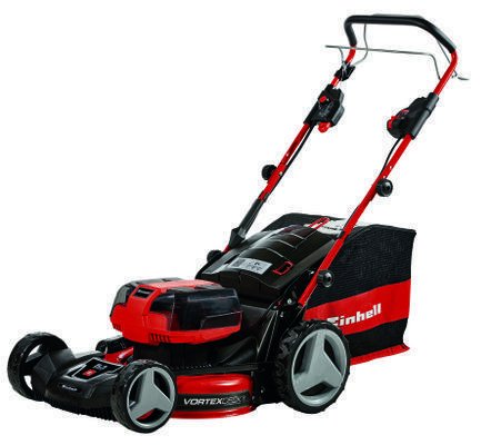 Cortacésped Inalámbrico Einhell Professional Ge-Cm 36/47 S Hw Li, 36volt (2x18volt) (Rojo/Negro, 4 Baterías De Iones De Litio De 4,0 Ah, Con Tracción Trasera) 3300 Rpm