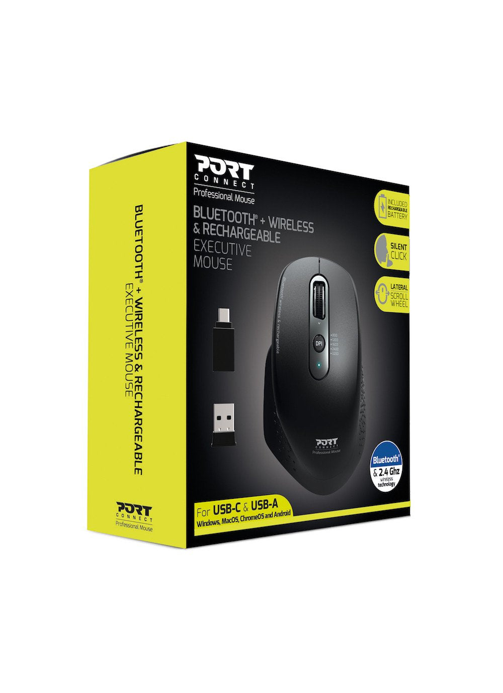EAN 3567049007164 - Port Designs 900716 ratón mano derecha RF Wireless + Bluetooth Óptico 3200 DPI imagen 4