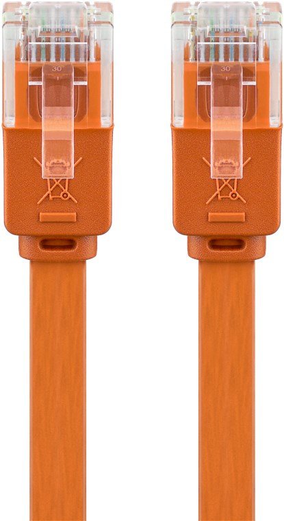 Latiguillo Cat 6, U-Utp,  1.50 M, Naranja, Plano Cu-Pvc