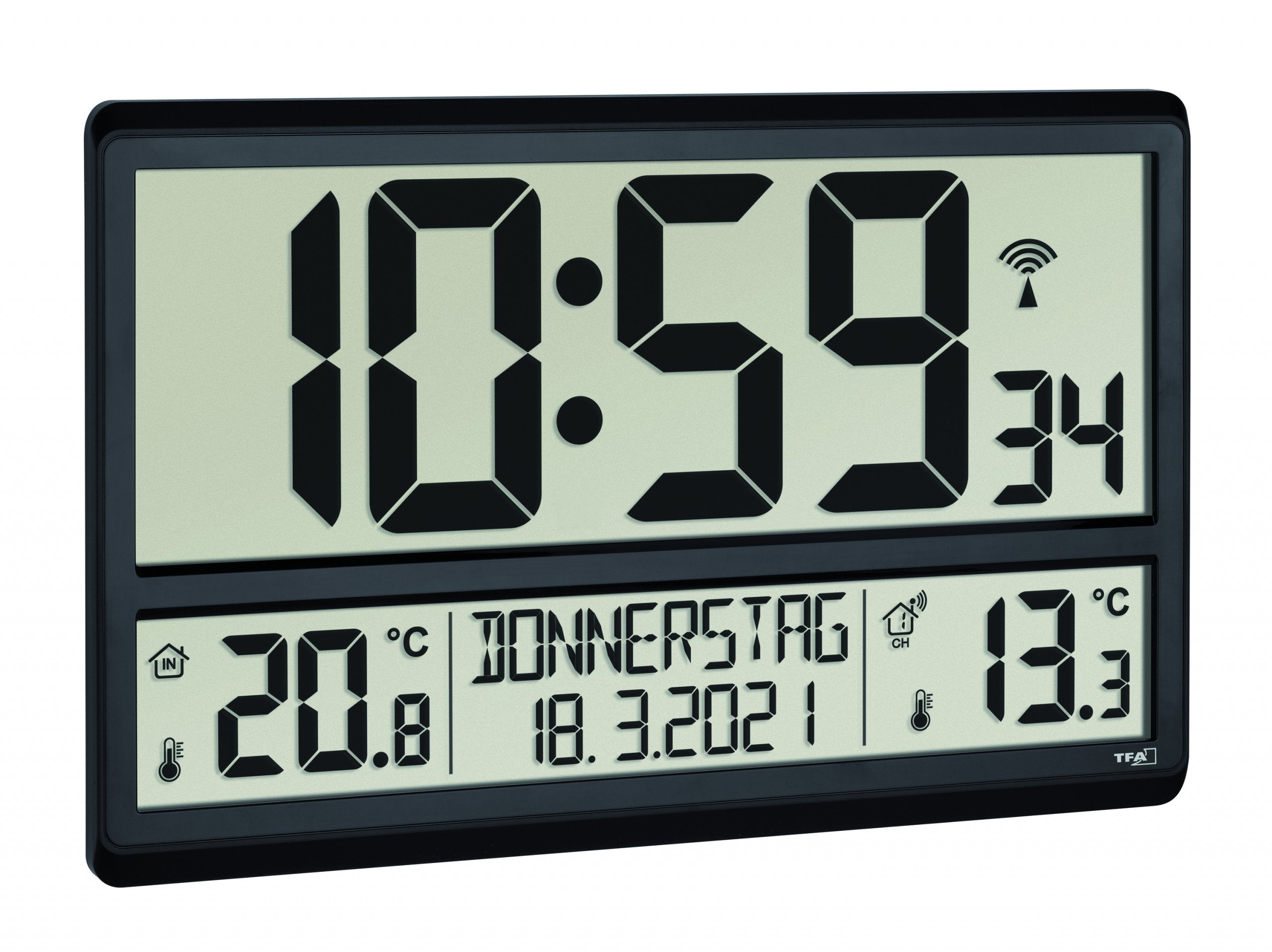 Tfa 60.4521.01 Xl Radio Reloj Con Temperatura Interior/Exterior