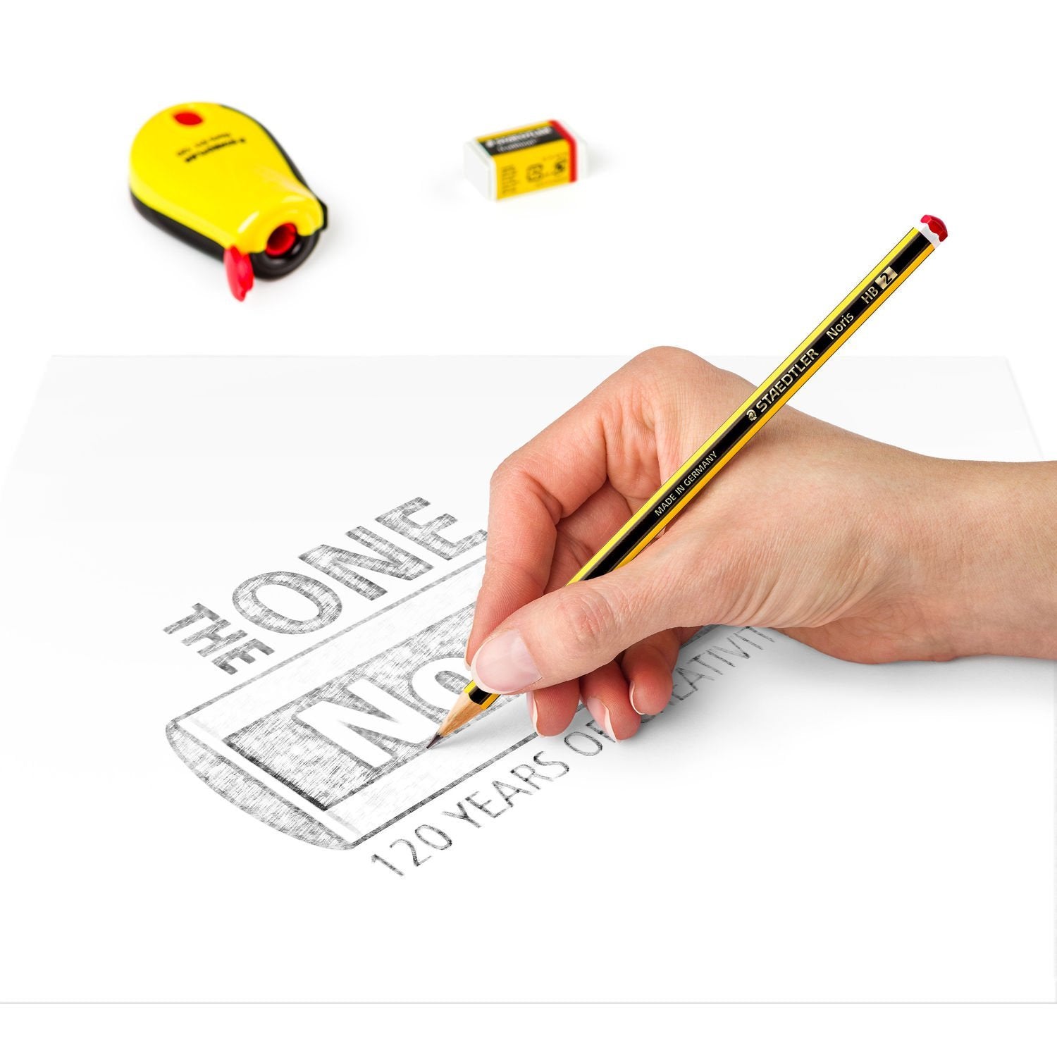 Staedtler Noris 120 Pack De 3 Lapices De Grafito Hexagonales + Goma + Sacapuntas