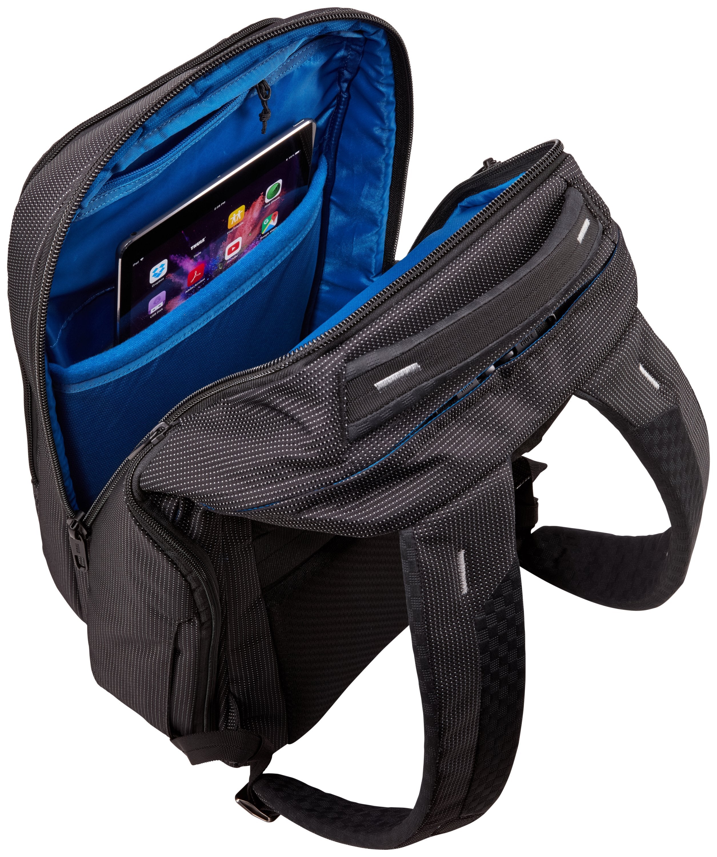Mochila Thule Crossover 2 Dress Blue 30l Compartimento Acolchado Para Portátiles Hasta 15.6'/39.6cm Bolsillo Con Bloqueo Rfid Nailon