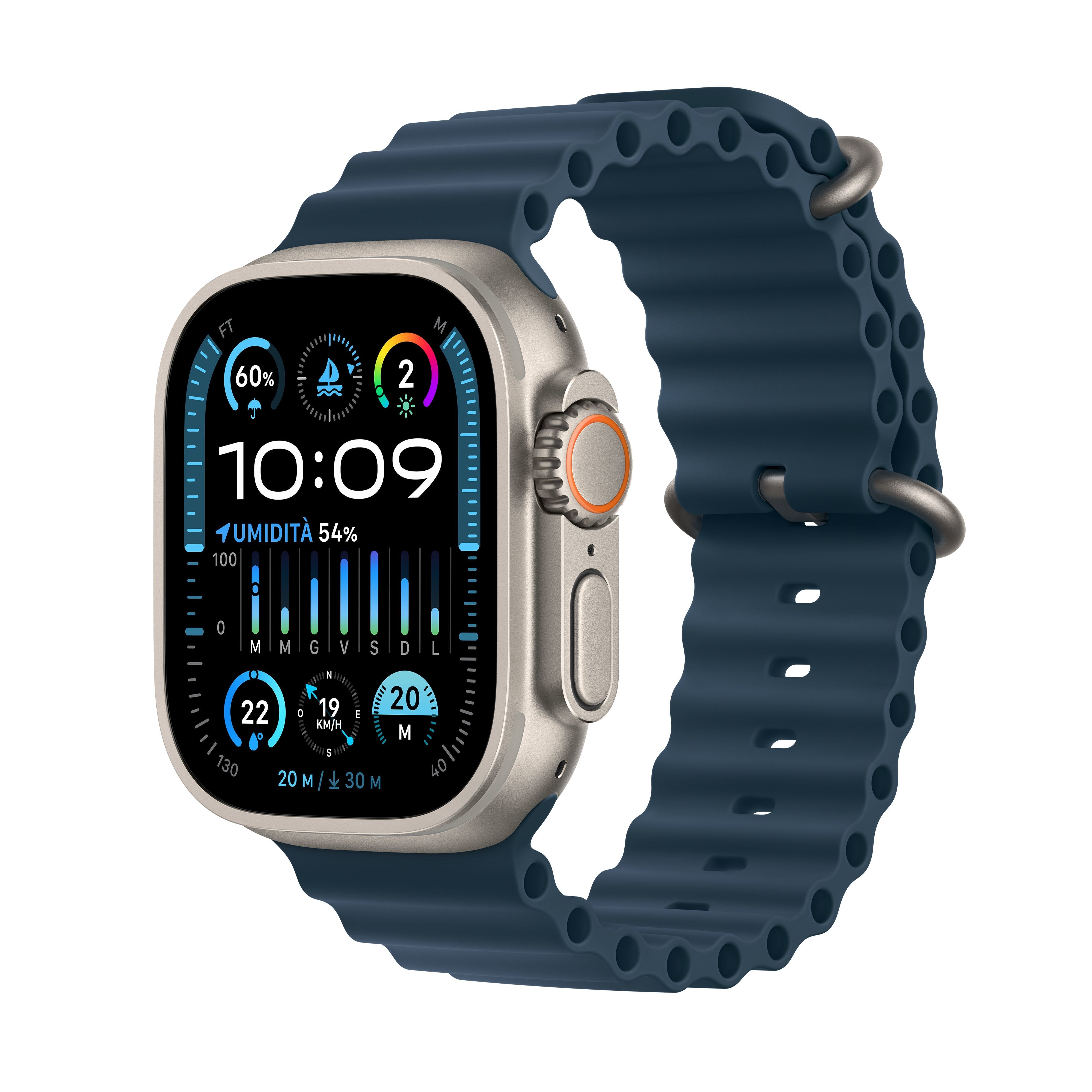 Apple Watch Ultra 2 Gps Cellular 49mm Caja De Titanio Correa Ocean Azul