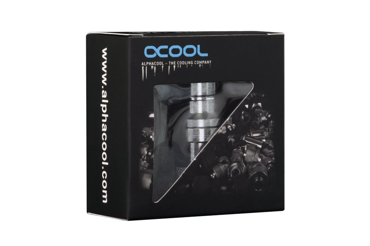 Alphacool Conector De Cierre Rápido Icicle, G1/4 Ig - Cromo, 17462