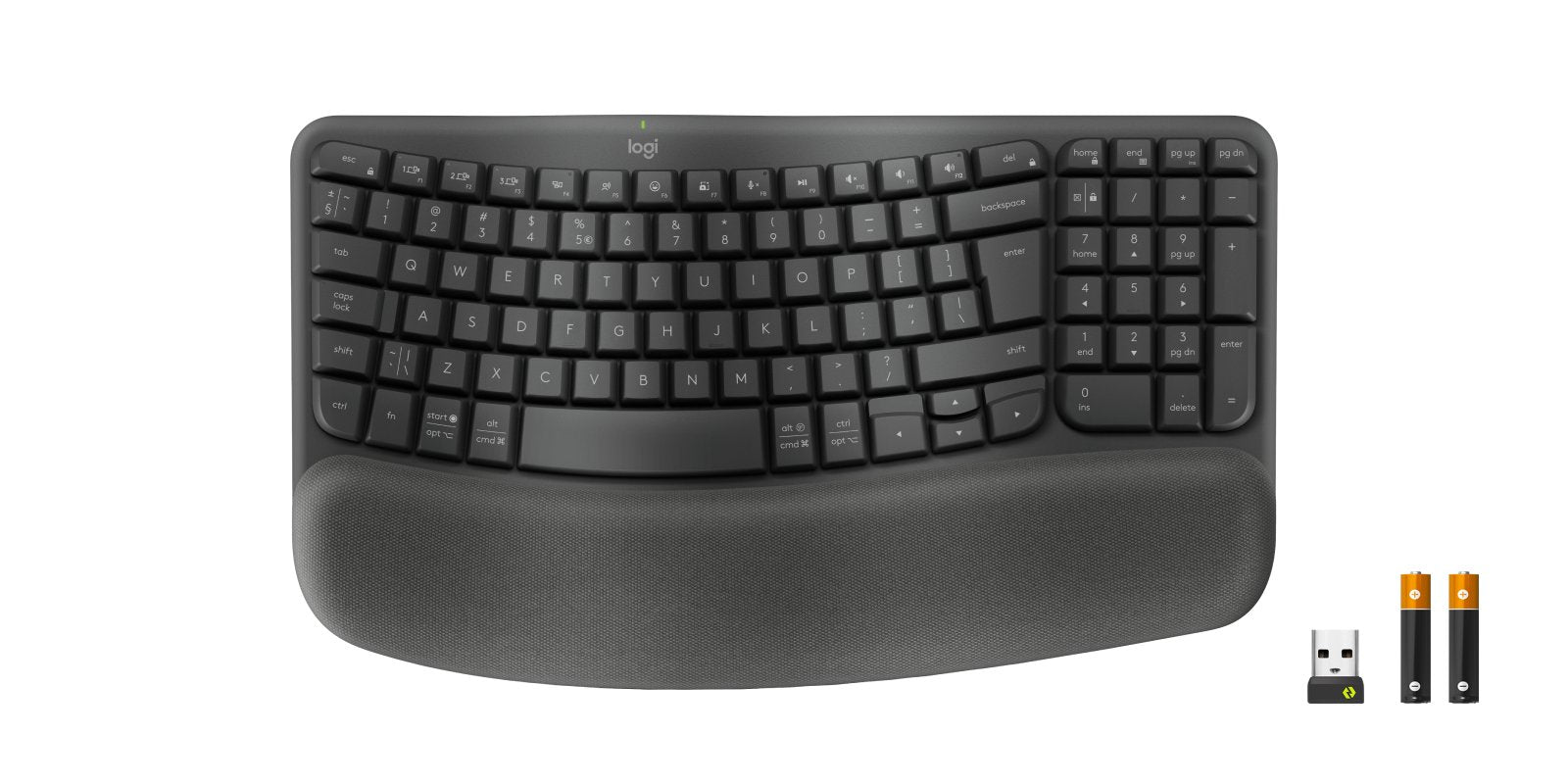 Logitech Wave Keys For Business Teclado Oficina Rf Wireless + Bluetooth Qwerty Internacional De Ee.Uu. Grafito