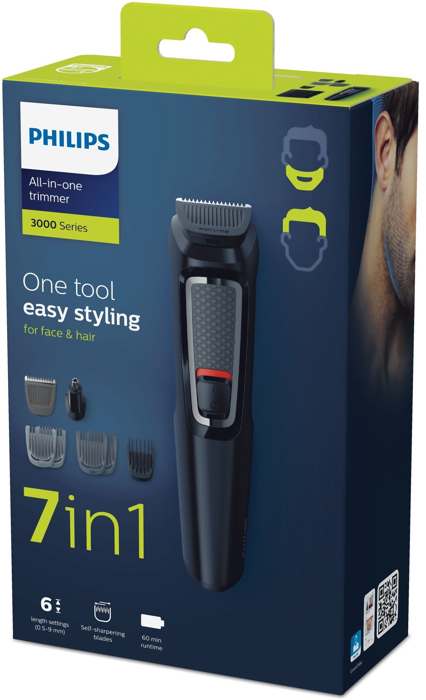 Philips Multigroom Series 3000 Cara Y Cabello 7 En 1 Con 7 Herramientas
