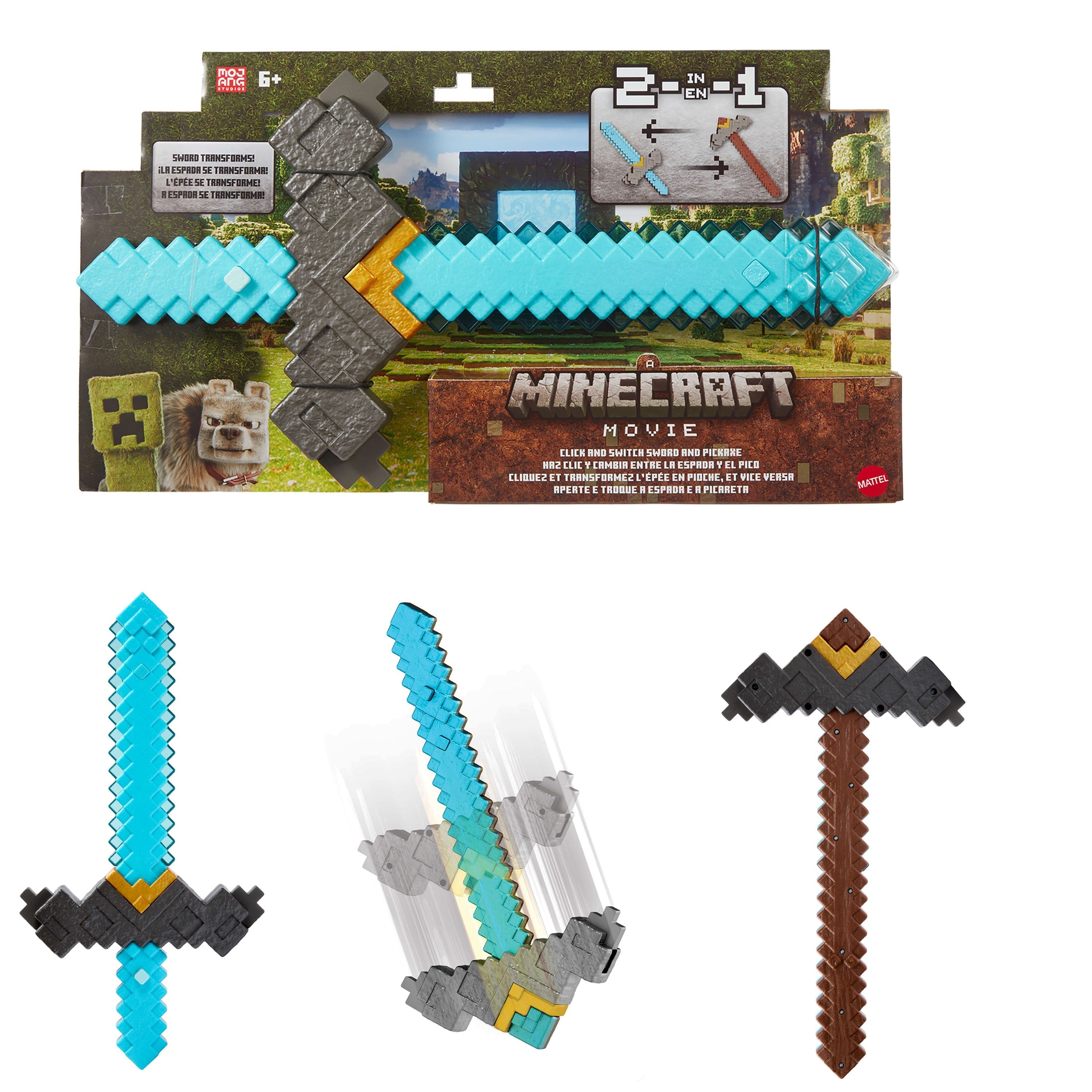 Espada Pico Transformable Minecraft La Pelicula