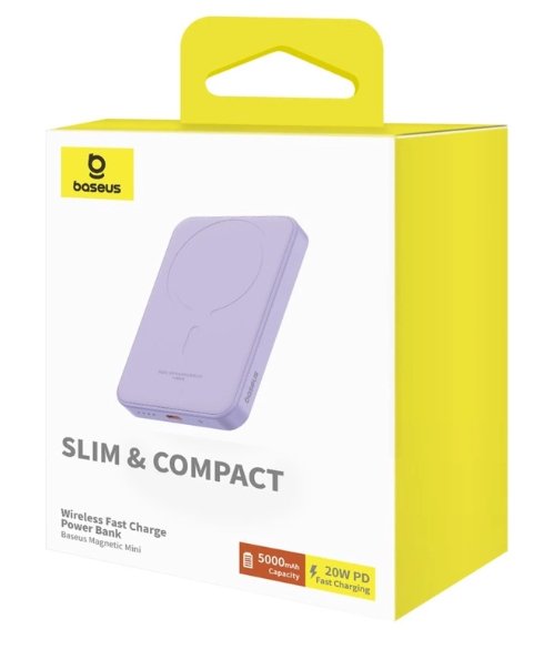EAN 6932172636203 - Baseus P10022107513-00 batería externa 5000 mAh Cargador inalámbrico Púrpura imagen 4