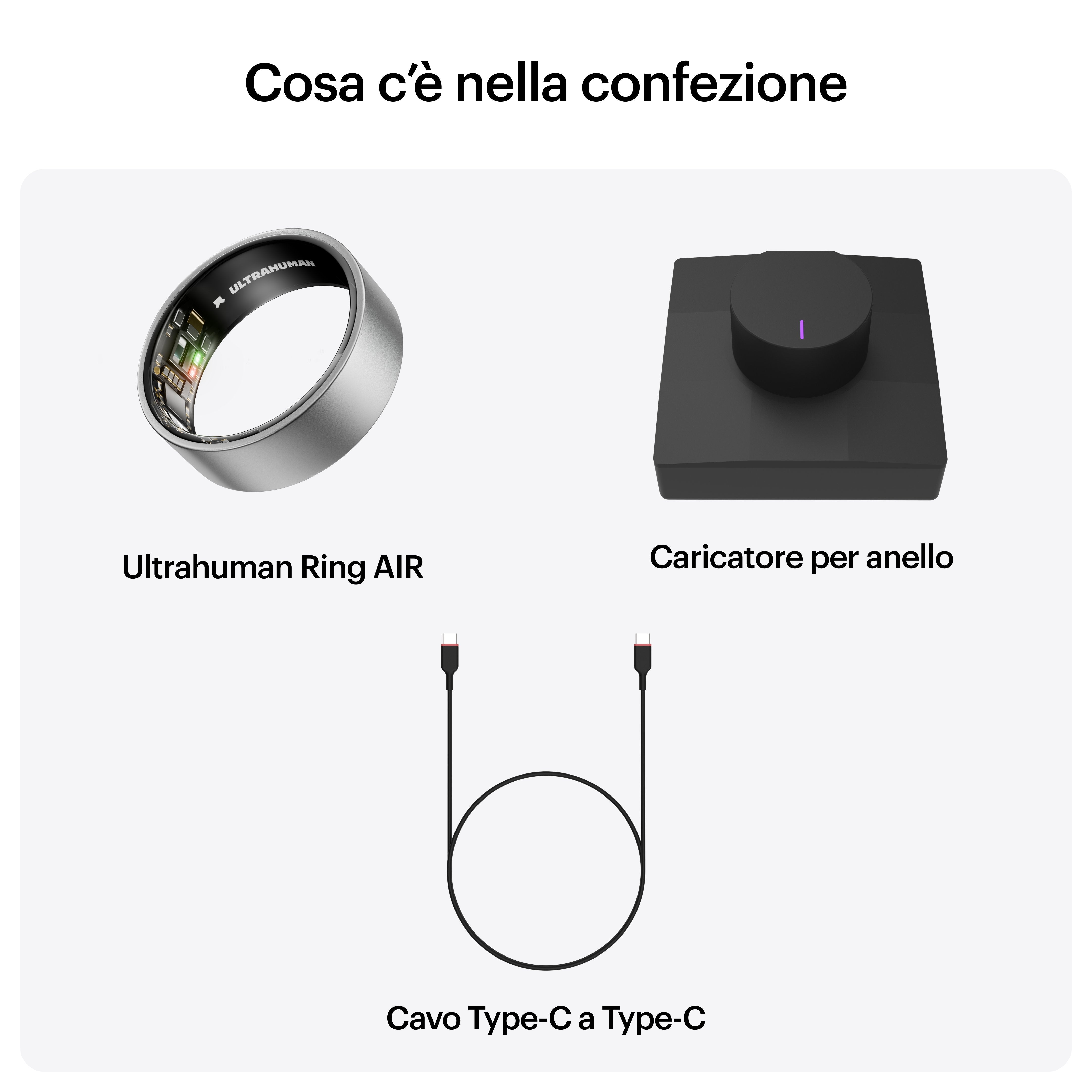 Ultrahuman Ring Air - Smart Ring Für Frauen Und Männer - Schlaf -Und Fitness Tracking Wearable - Herzfrequenz - Smartring Raw Titanium Grösse 8