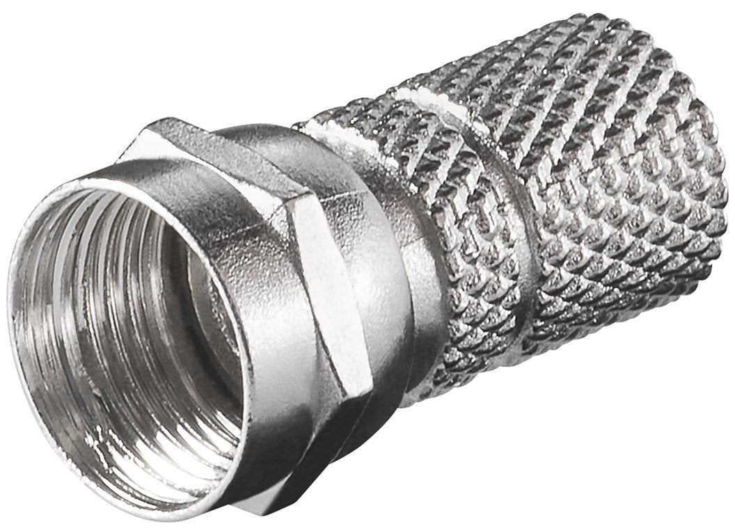 Twist-On F-Plug Connector 7.3 Mm - Zinc-Nickel