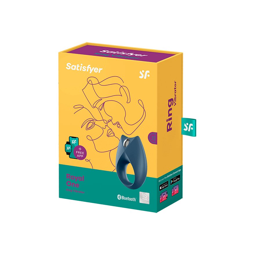 Royal One Anillo Vibrador Con App Azul