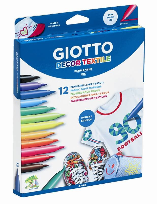 Giotto Rotuladores Permanentes Decor Textil Colores Estuche De 6u
