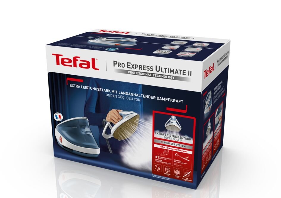 Tefal Gv9710e0, Estación De Planchado A Vapor Blanco/Azul