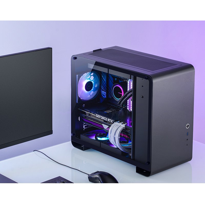 Jonsbo U4 Mini Micro-Atx-Carcasa, Tempered Glass - Negro