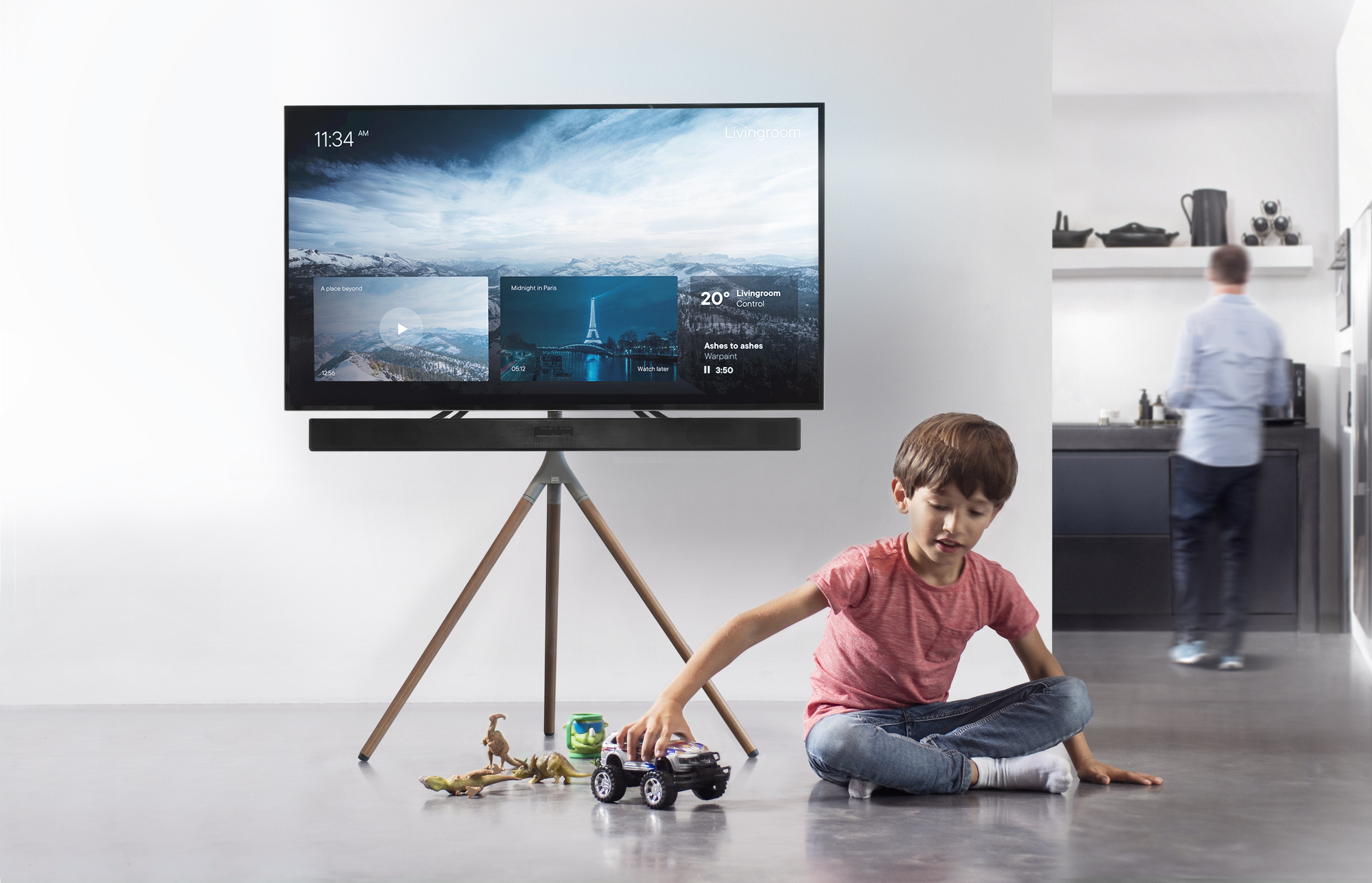 Trípode Televisor (32 - 65") One For All Tv Stand Ultraslim Turn 65 Wm7471 Dark