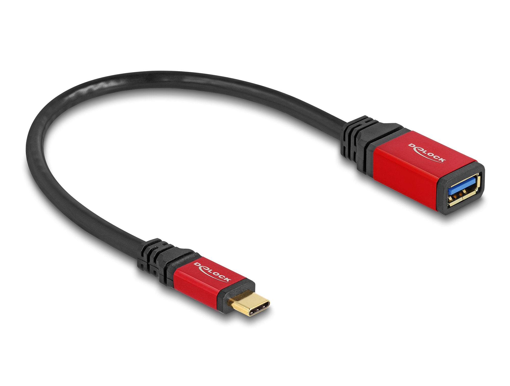 Delock 10gbps Adaptador Usb Type-C M Zu Usb Typ-A H 15cm Rot