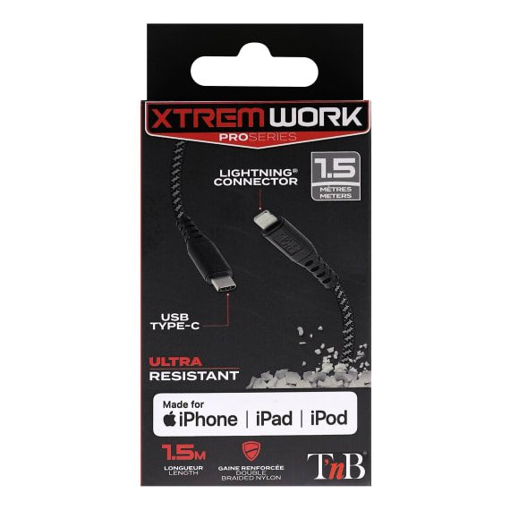 Câble Usb-C Pd Vers Lightning Xtremwork - 1.5m