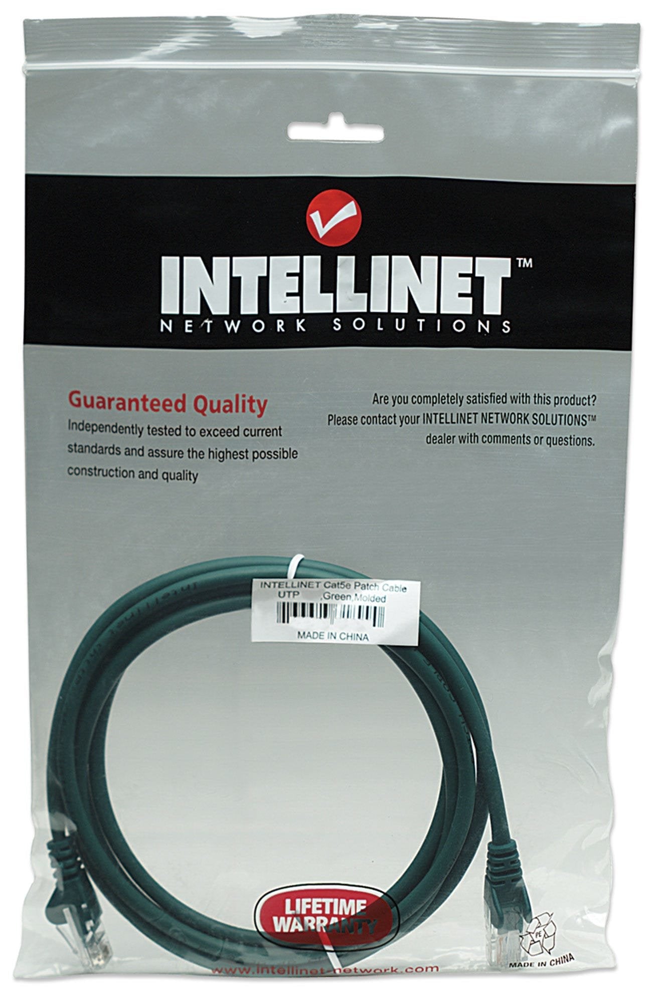 Network Patch Cable, Cat5e,  5m, Green, Cca, U/Utp, Pvc,