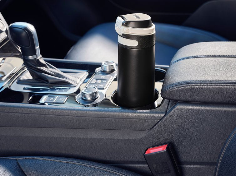 Leifheit 03271 Taza De Viaje 600 Ml Negro Acero Inoxidable