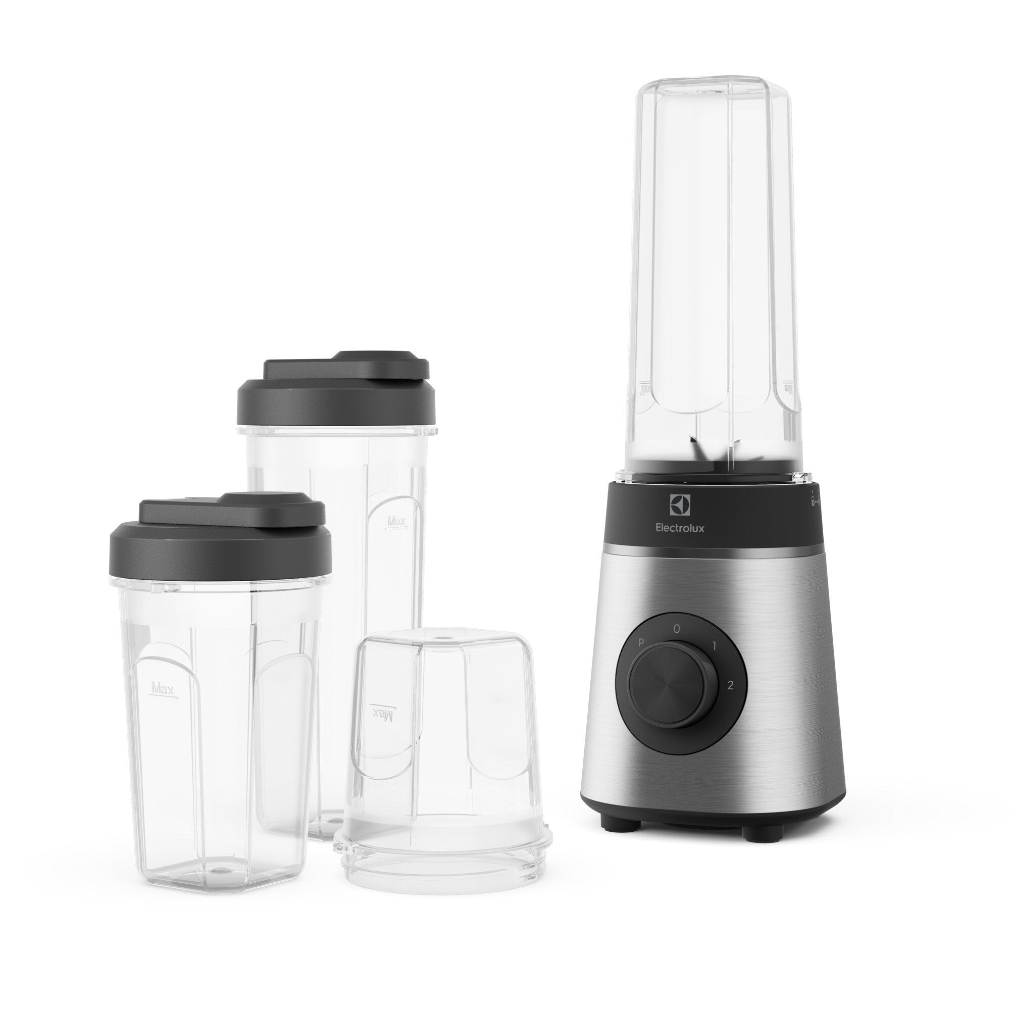Batidora De Vaso Electrolux E4cb1-6st 1 L  350 W Negro, Acero Inoxidable, Transparente