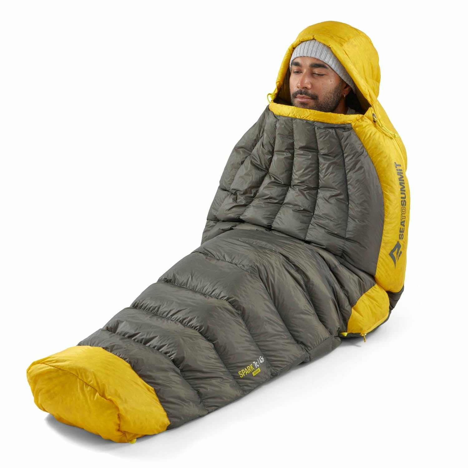 Saco De Dormir Tipo Momia Sea To Summit Spark Gris Y Amarillo