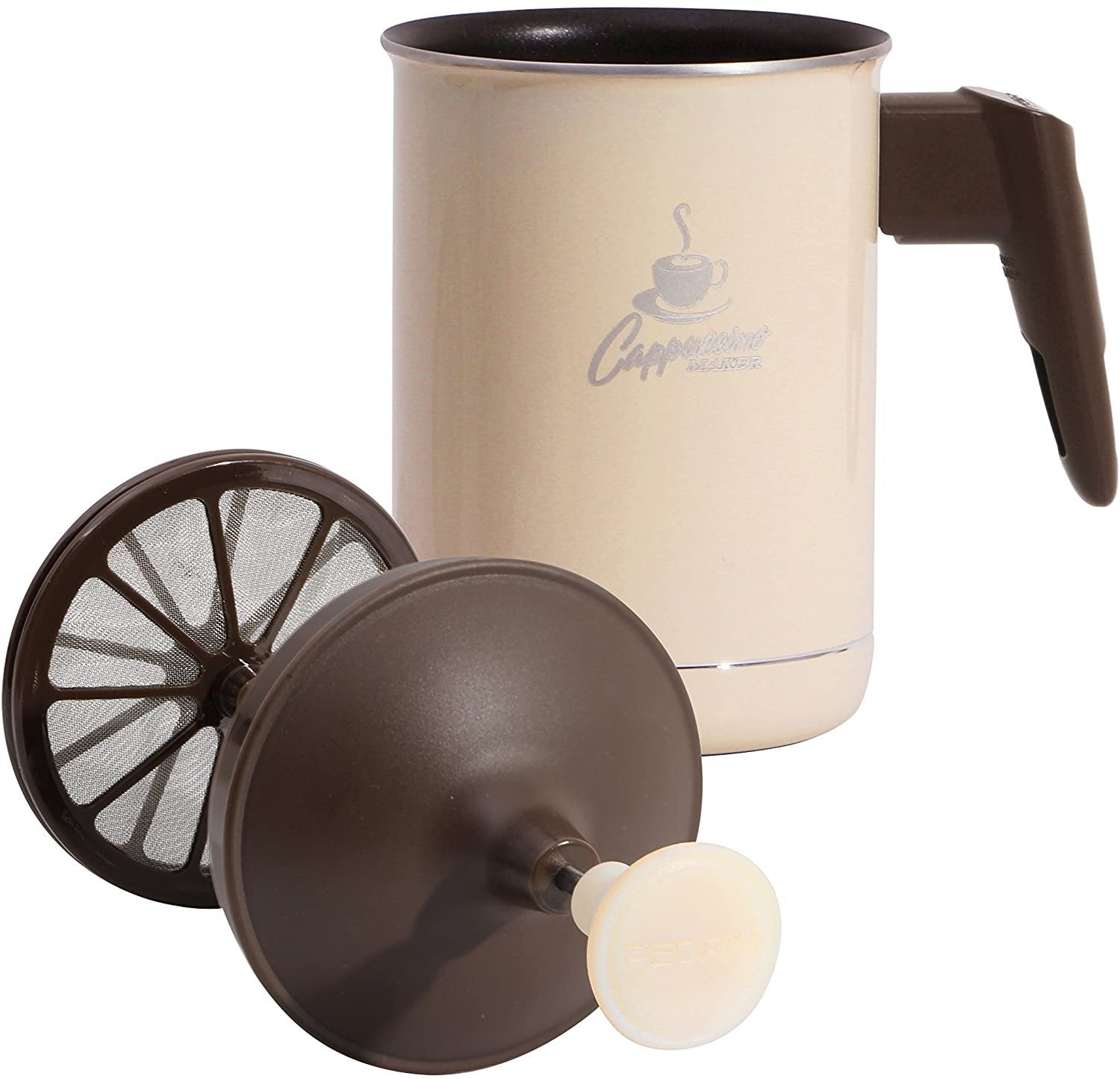 Espumador Pedrini 02cf043 Para Leche Espumador De Leche De Mano Marrón, Blanco