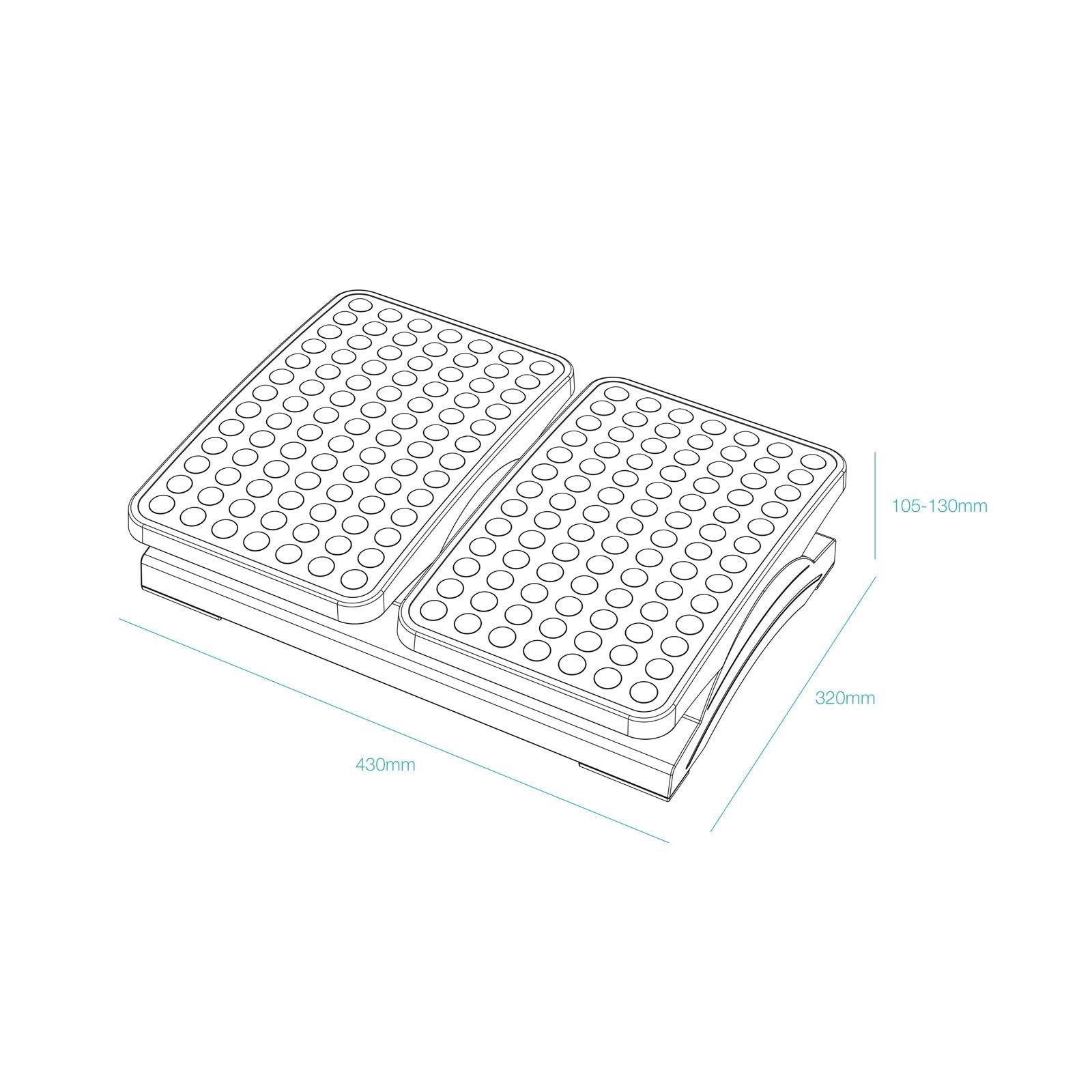 EAN 8433281016927 - TooQ TQFR0604-B soporte para el apoyo de pies imagen 6