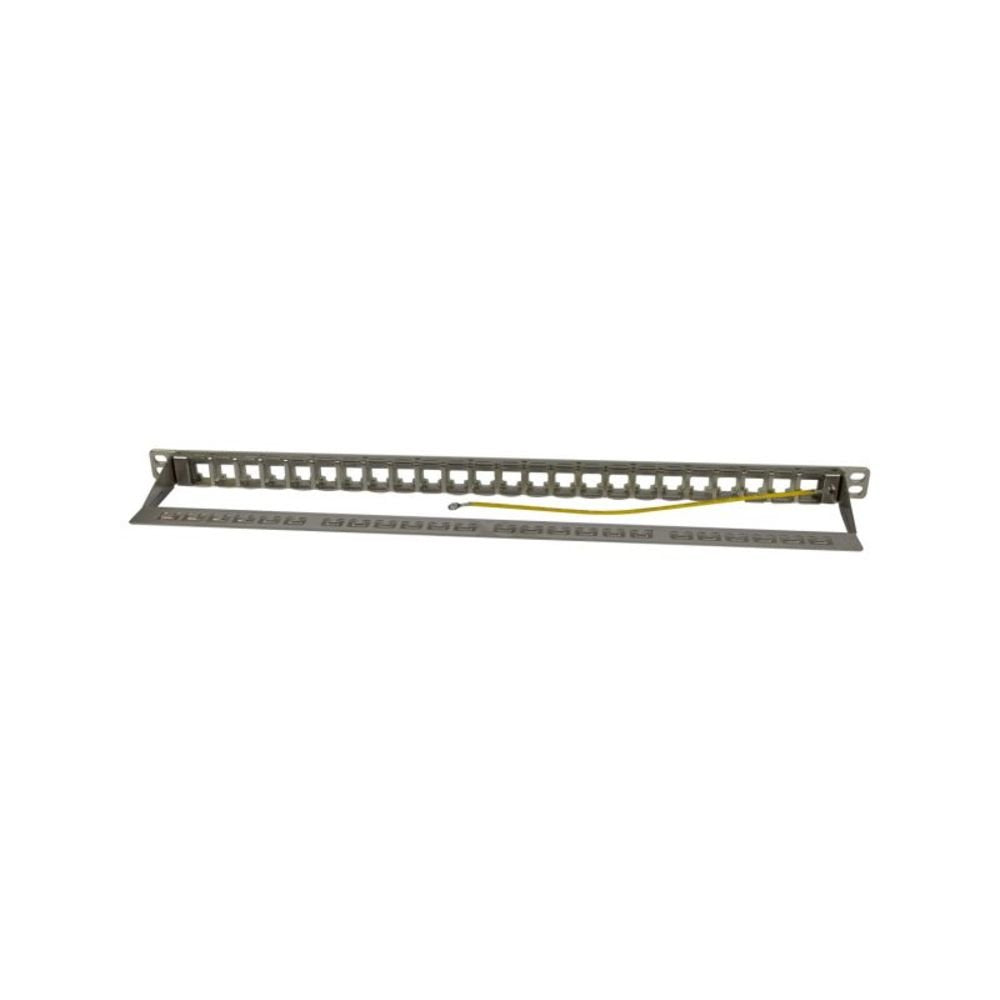 Keymone,Modulträger, 19\"Patchpanel Para 24xtp-Modul, 0.5he, Lichtgris