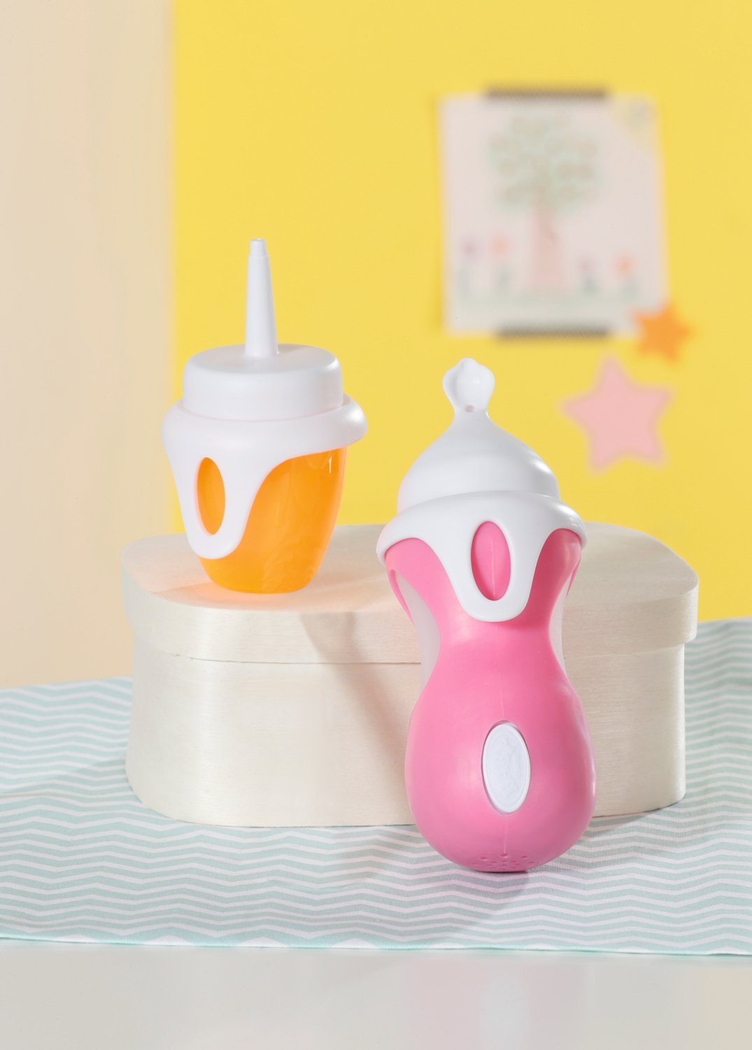 Zapf Creation Baby Born® Biberón Y Cuchara Interactivos 43cm, Accesorios Para Muñecas Con Dos Accesorios Y Efecto De Sonido 832493