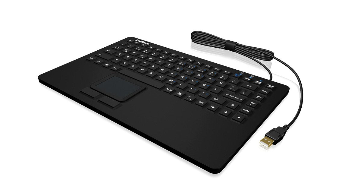 Keysonic Ksk-5230 In Silicon Keyboard With Touchpad Water Resistant Antimicrobial Intustry Antifungal