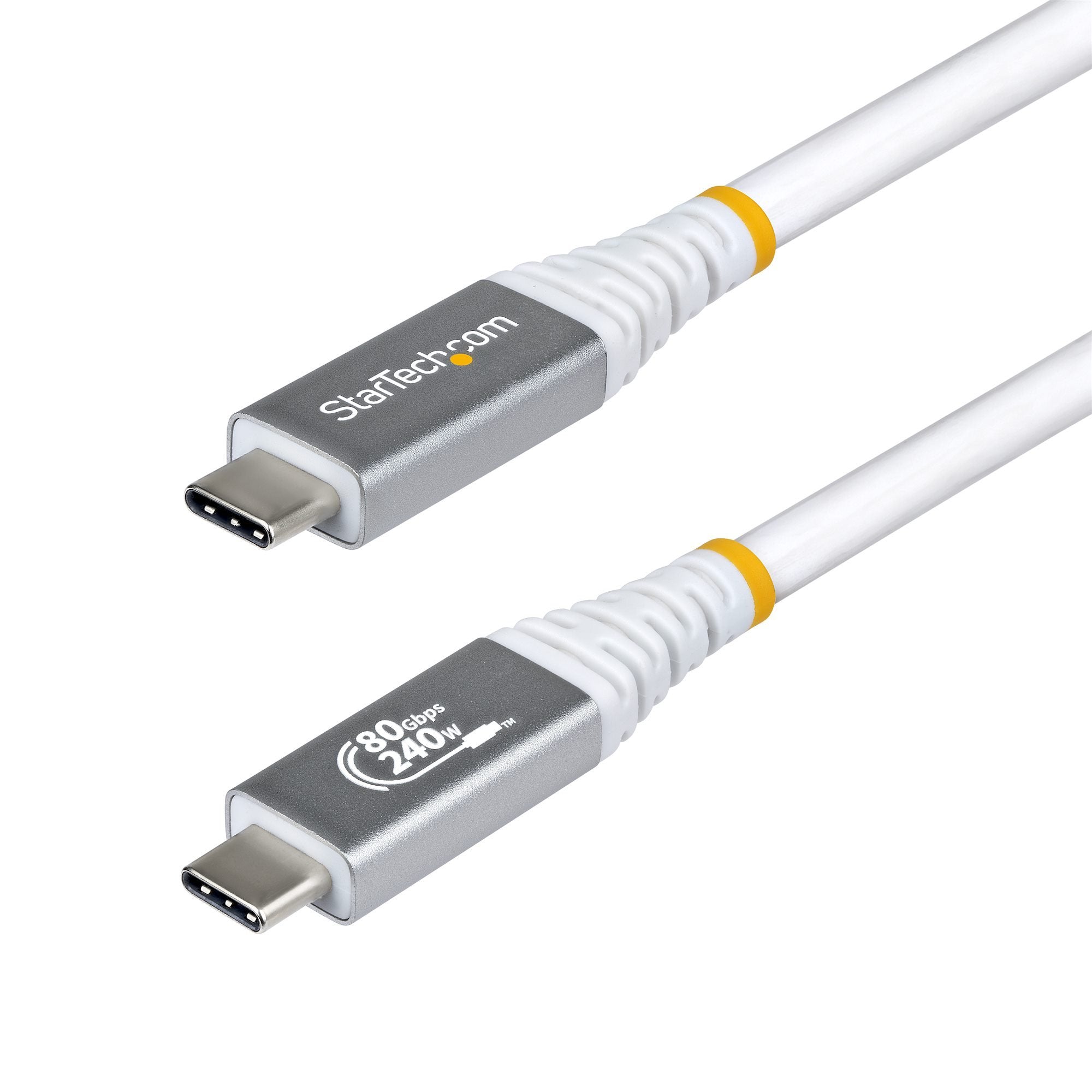 Startech.Com Cable Usb Usb-C (M) A Usb-C (M) Usb4 / Thunderbolt / Displayport 2.1 151.33 Cm Admite 4k120hz Admite 8k60hz Rango De Potencia Ampliado (Epr) Admite Suministro De Carga 3 1 Blanco