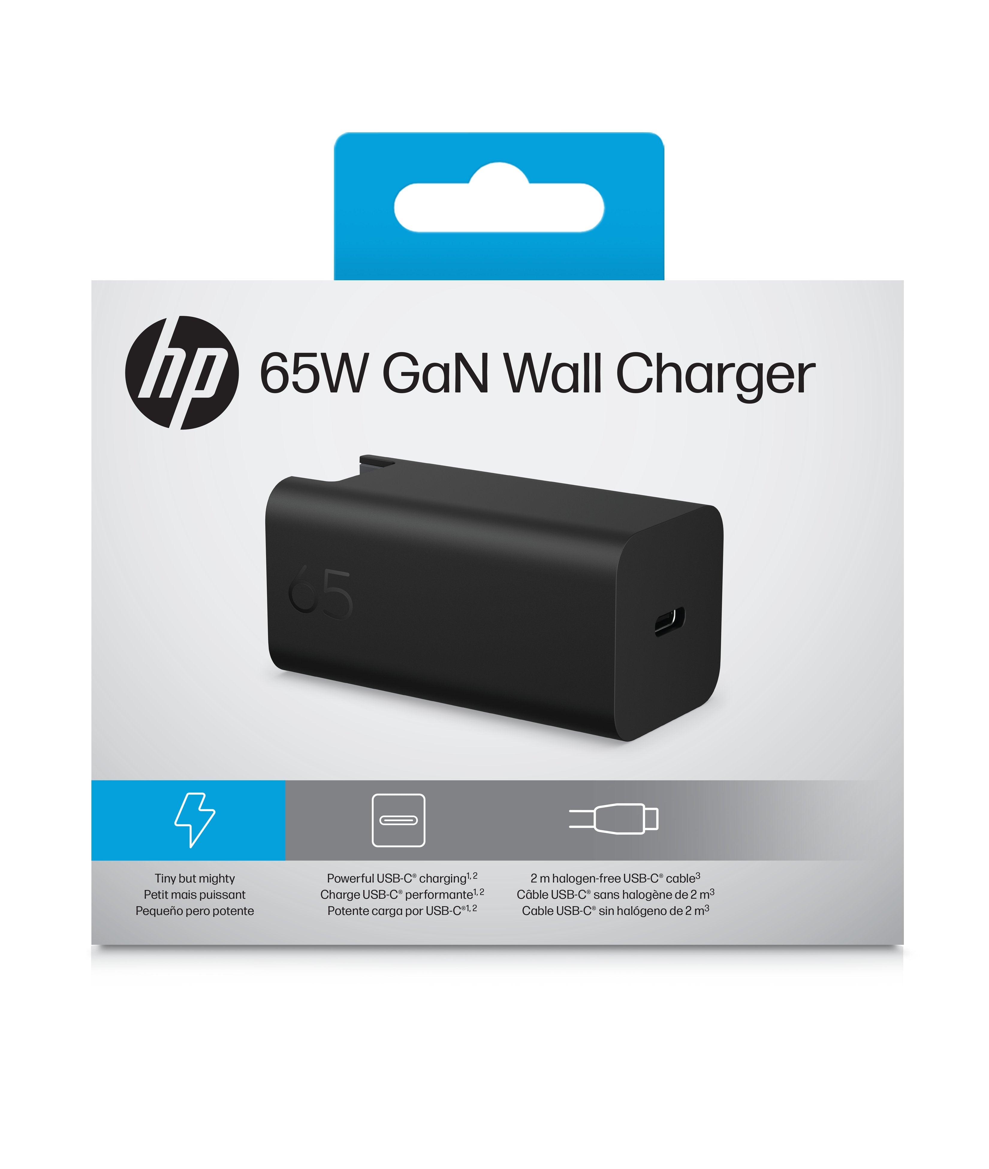 EAN 0199642432321 - HP 65W GaN Wall Charger adaptador e inversor de corriente Universal Negro imagen 11